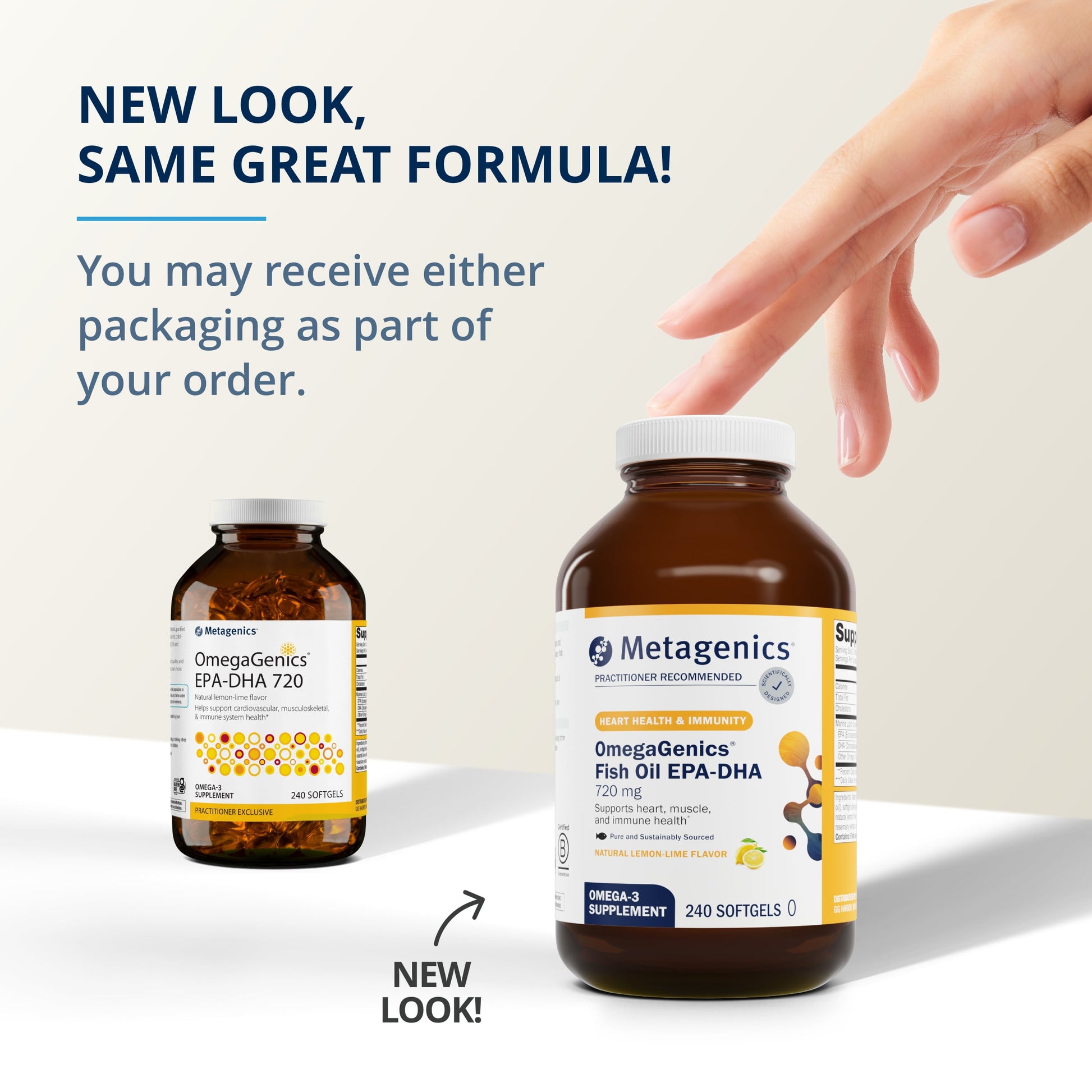 Omegagenics Fish Oil EPA-DHA 720 Mg - Omega-3 Fish Oil Supplement - for Heart Health, Musculoskeletal Health & Immune System Health* - with DHA & EPA - 240 Softgels