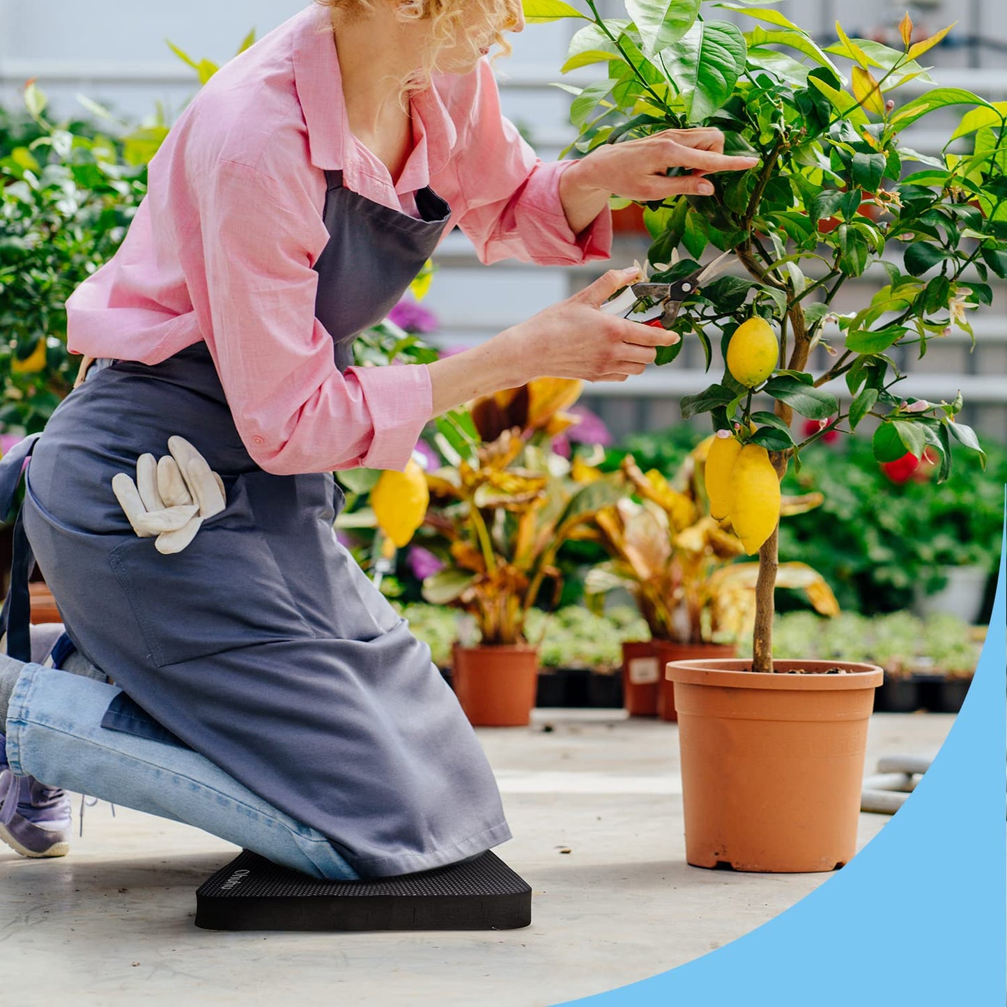 Extra Thick Kneeling Pad, 17X11X1.5 Inch Gardening Knee Pads Kneeling Foam Mat with Comfortable Surface, Water Resistant Large Knee Cushion Supplies for Garden Work Baby Bath Yoga Exercise Gifts for Fathers Day