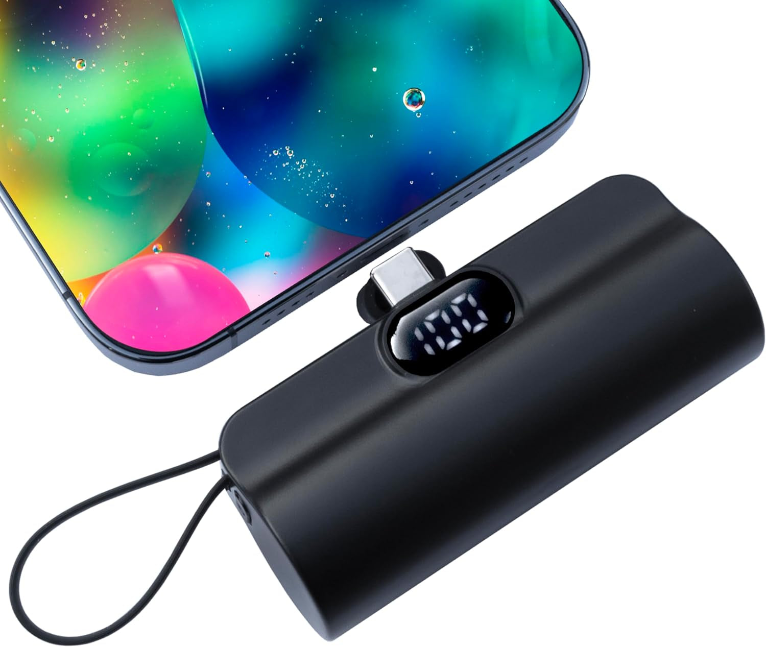 Mini Power Bank 5500Mah Portable Power Bank,Dual USB-C Ports Cell Phone Power Charger, LCD LED Display Battery Compatible with Iphone 16/15 Plus/15 Pro/15 Pro Max/Android Phone/Samsung/Moto/Lg Etc