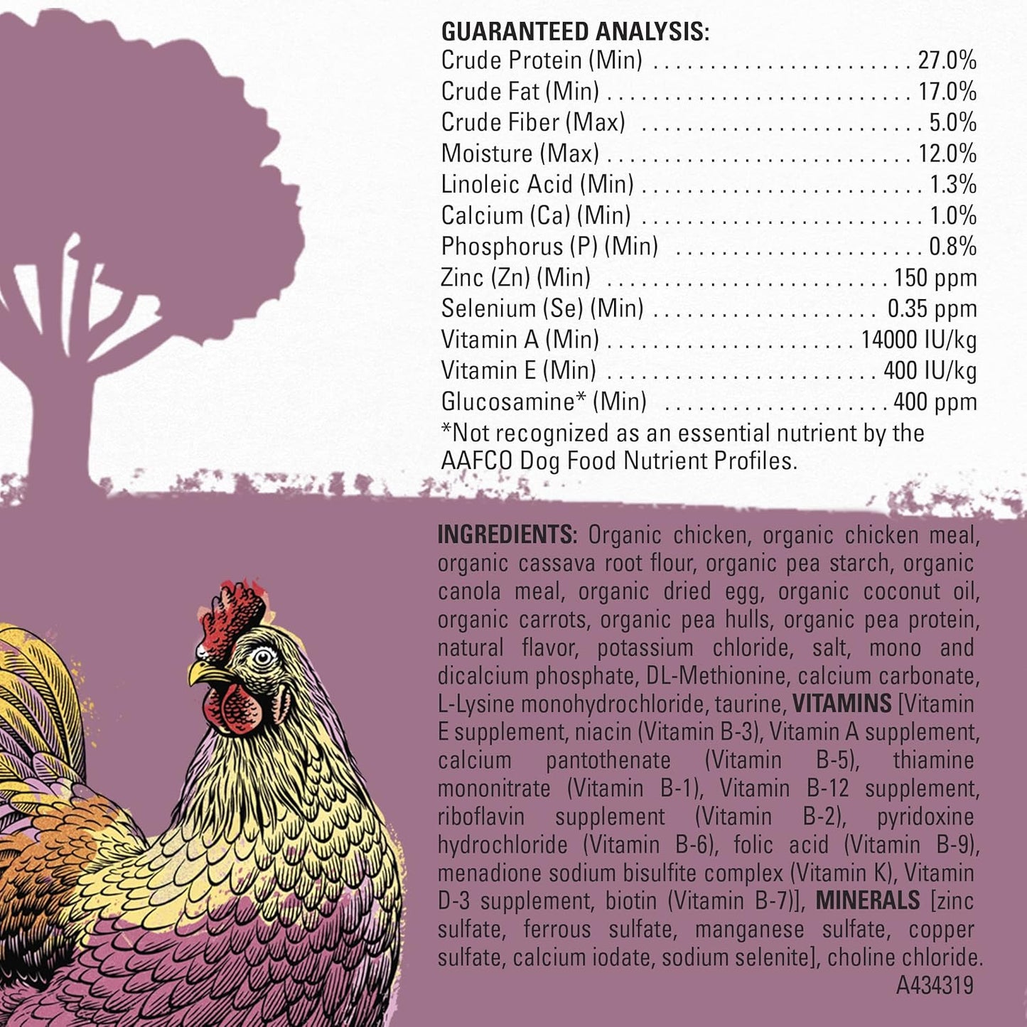 Purina High Protein Small Breed Adult Dry Dog Food, Organic Chicken, Egg & Carrot Recipe - 3 Lb. Bag