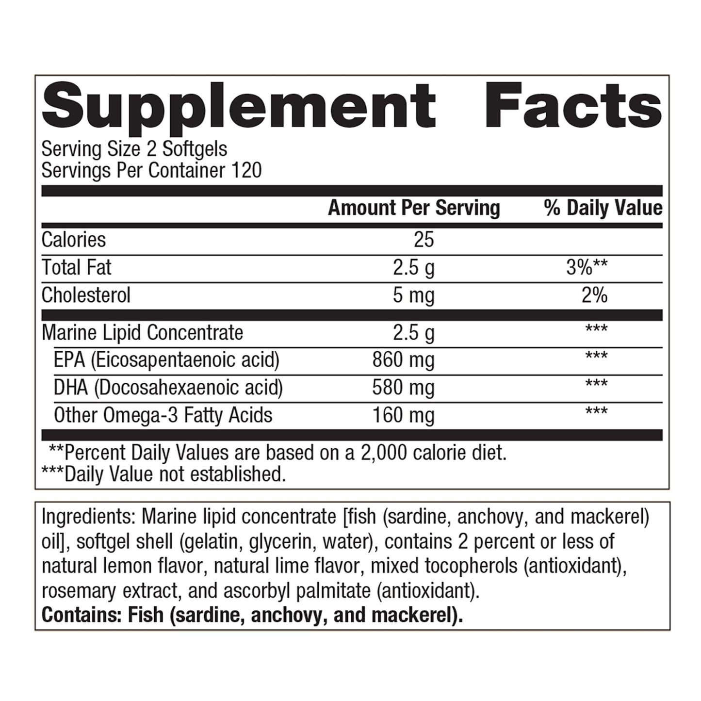 Omegagenics Fish Oil EPA-DHA 720 Mg - Omega-3 Fish Oil Supplement - for Heart Health, Musculoskeletal Health & Immune System Health* - with DHA & EPA - 240 Softgels