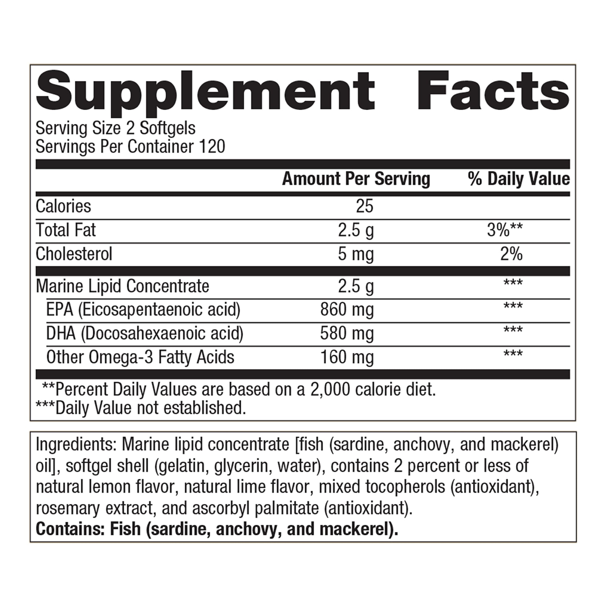 Omegagenics Fish Oil EPA-DHA 720 Mg - Omega-3 Fish Oil Supplement - for Heart Health, Musculoskeletal Health & Immune System Health* - with DHA & EPA - 240 Softgels