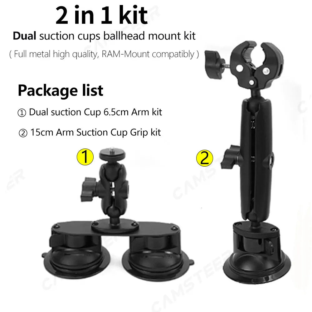 Other Camera Products Car Ballhead Triangle Suction Cups and Invisible Selfie Stick for Gopro Max Hero 11 10 Insta360 X3 One R X2 Car Camera Accessory 230920