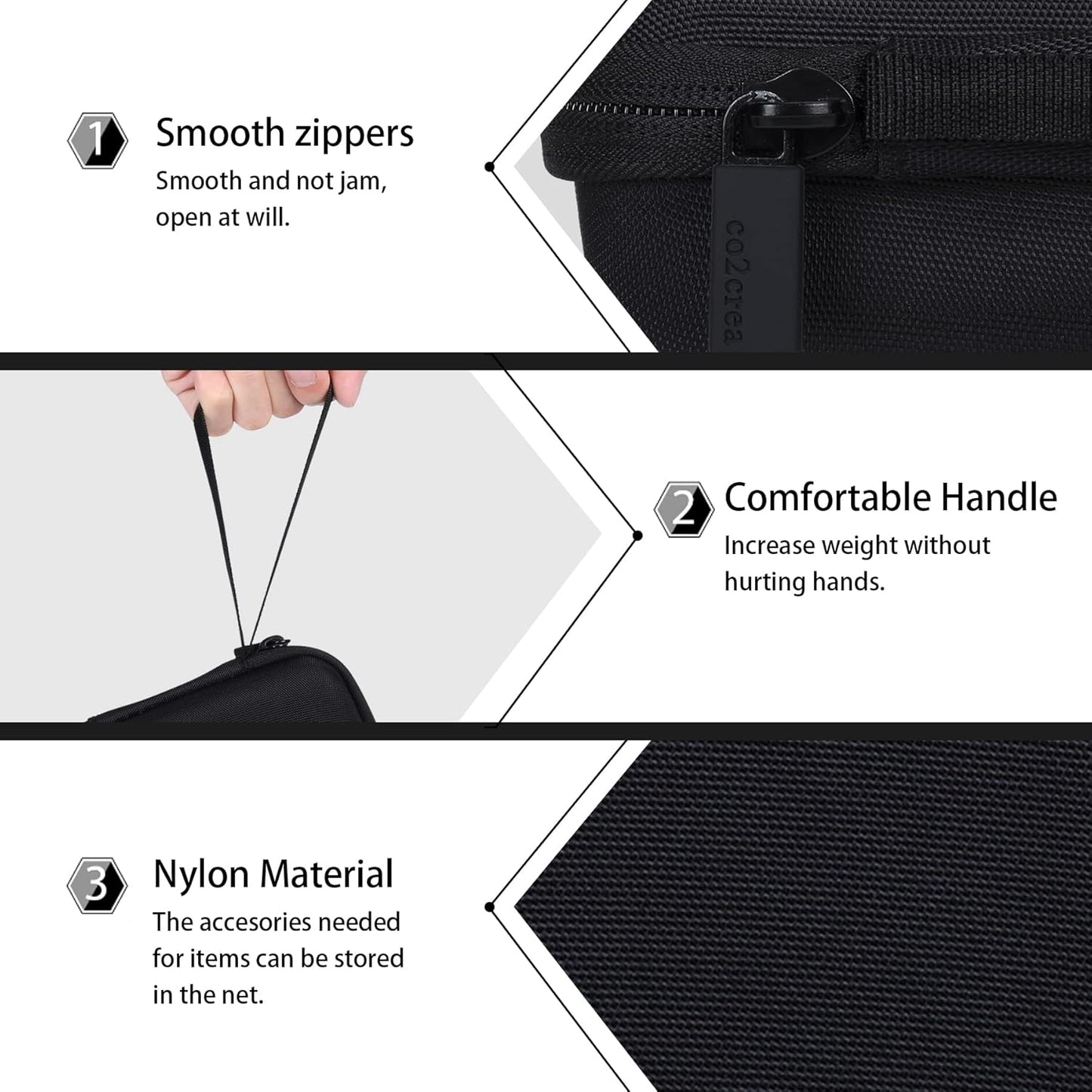 Hard Travel Case Replacement for Wahl Professional 8061-100 8164 5-Star Series Rechargeable Shaver Shaper (Black Case)