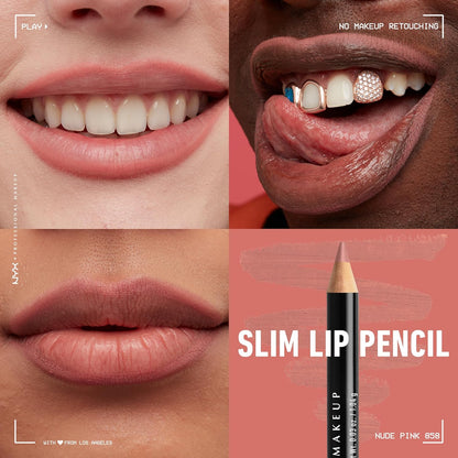 Slim Lip Pencil 2-Pack - Nude Pink & Hot Red