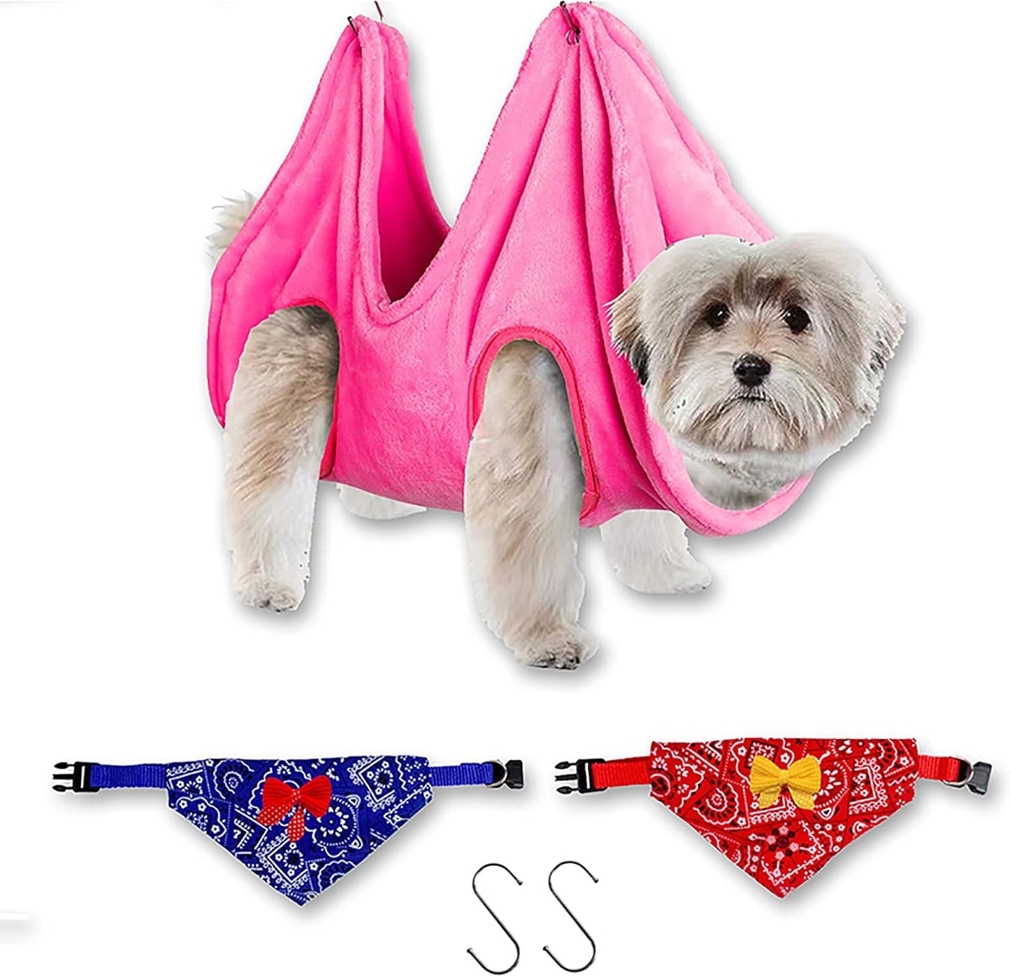 Dog Grooming Hammock Helper，Dog Grooming Harness for Nail Trimming, Dog Grooming Supplies for Grooming with Dog Bandana