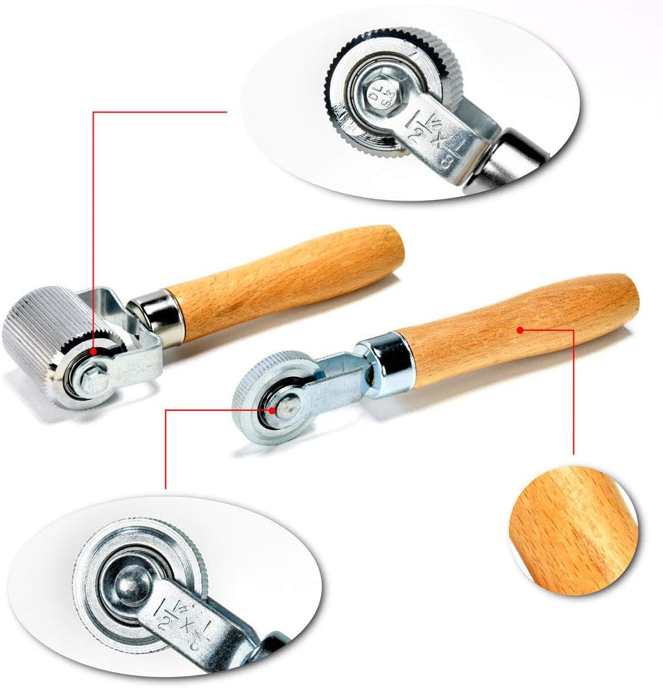 Car Sound Deadening Roller (2PCS, Width: 1.69In & 0.24In), Extremely Smooth Sound Insulation Roller Metal, Noise Deadening Car Sound Insulation Tool