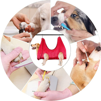 Dog Grooming Hammock Helper，Dog Grooming Harness for Nail Trimming, Dog Grooming Supplies for Grooming with Dog Bandana