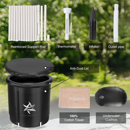 Portable Ice Bath Tub, 88 Gal Cold Plunge for Athletes - Durable Inflatable Design, Indoor/Outdoor Use