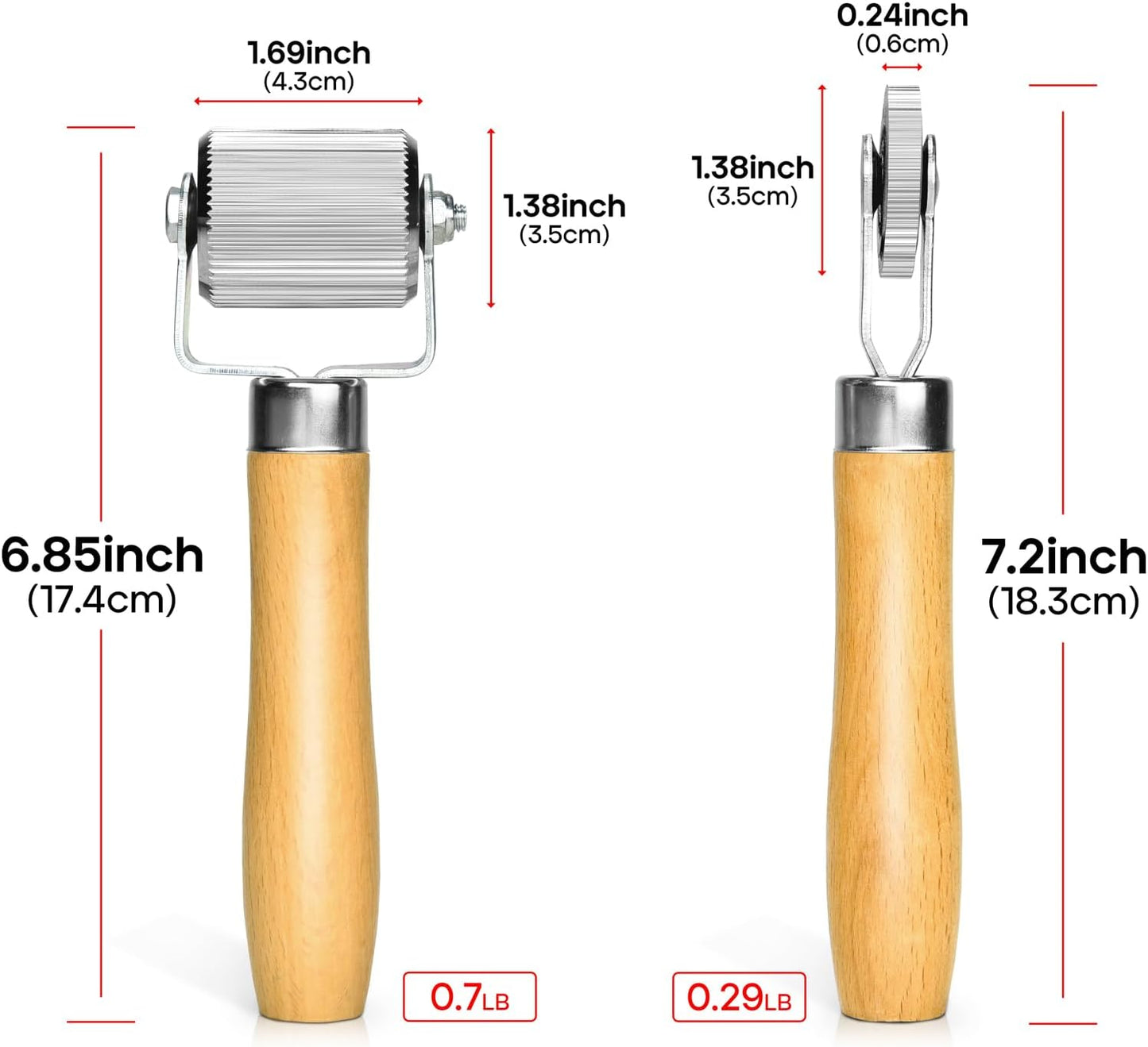 Car Sound Deadening Roller (2PCS, Width: 1.69In & 0.24In), Extremely Smooth Sound Insulation Roller Metal, Noise Deadening Car Sound Insulation Tool