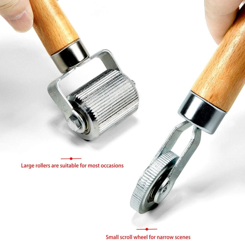 Car Sound Deadening Roller (2PCS, Width: 1.69In & 0.24In), Extremely Smooth Sound Insulation Roller Metal, Noise Deadening Car Sound Insulation Tool